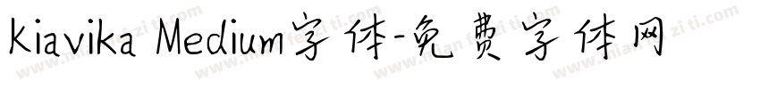 Kiavika Medium字体字体转换
